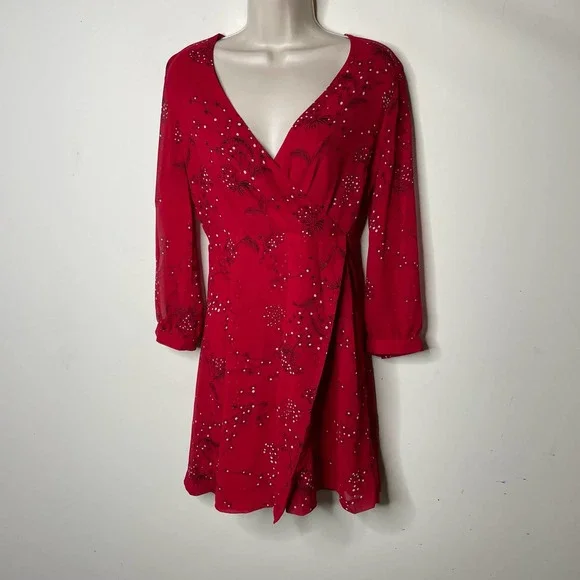 Madewell Hazelwood Wrap-Front Mini Dress in Windswept Floral size 2 - Picture 7 of 11